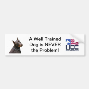 Well Trained Dog Bumper Sticker - Red