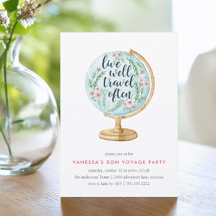 Well Travelled   Going Away Party Invitation