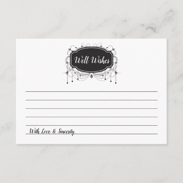 Well Wishes Black Label "Jar Cards" Advice Card (Front)