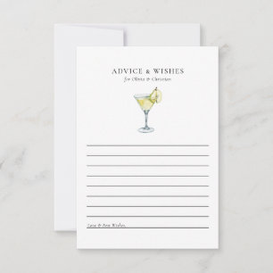 Well Wishes Bridal Shower Advice Card