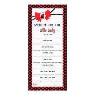 Well Wishes Card, Baby Shower, Little Ladybug Rack Card