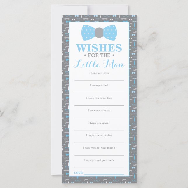 Well Wishes Card, Baby Shower, Little Man (Front)