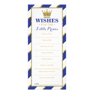 Well Wishes Card, Baby Shower, Prince, 25 Pack Rack Card