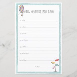 Well Wishes for Baby Adventure Shower Game