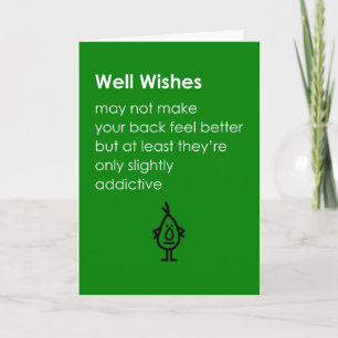 Well Wishes, Hope Your Back Feels Better Soon Poem Card