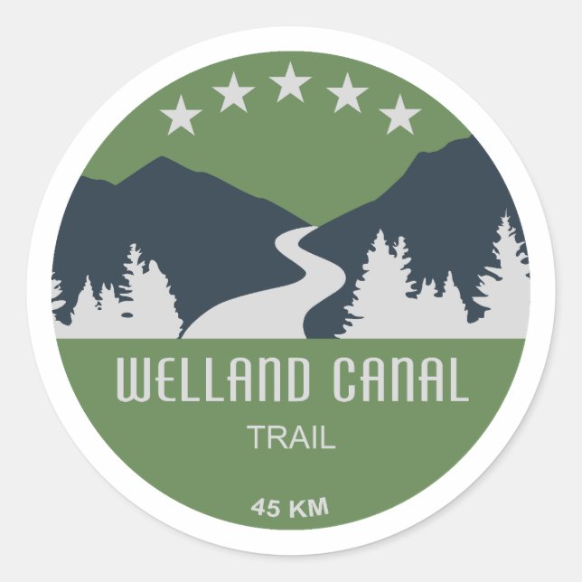 Welland Canal Trail Ontario Canada Classic Round Sticker (Front)