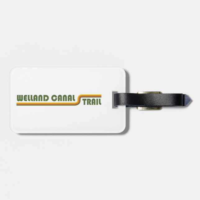 Welland Canal Trail Ontario Canada Luggage Tag (Back Horizontal)