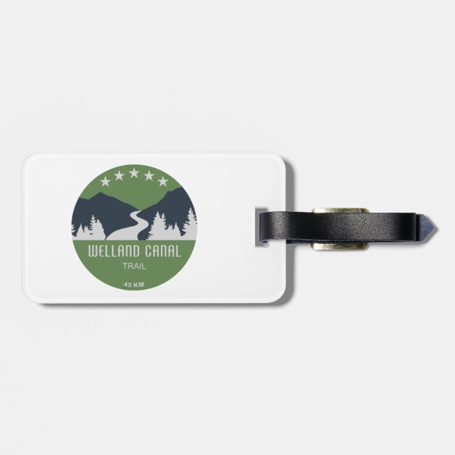 Welland Canal Trail Ontario Canada Luggage Tag (Back Horizontal)