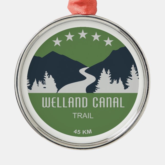 Welland Canal Trail Ontario Canada Metal Tree Decoration (Front)