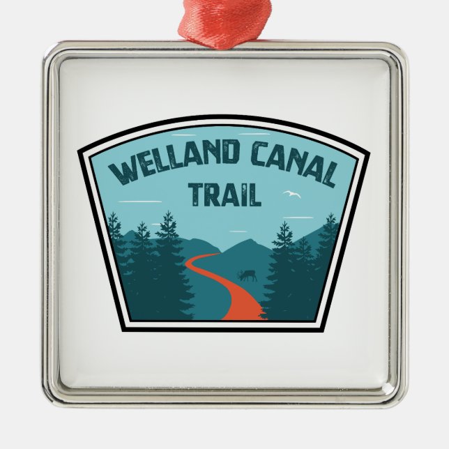 Welland Canal Trail Ontario Canada Metal Tree Decoration (Front)