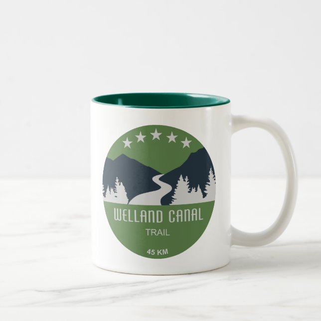 Welland Canal Trail Ontario Canada Two-Tone Coffee Mug (Right)