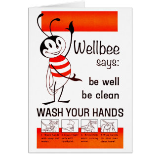Wellbee CDC WASH YOUR HANDS Advertisement Poster