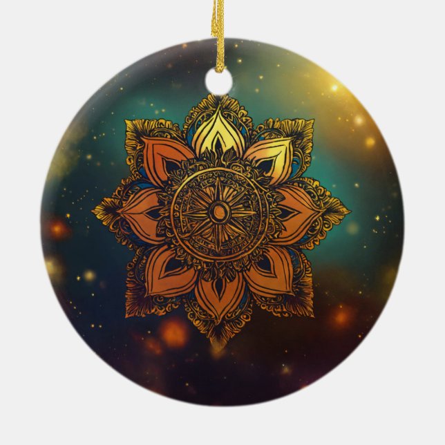 Wellbeing & Spiritual Harmony Ceramic Tree Decoration (Back)