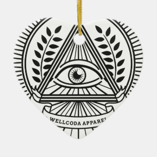 Wellcoda Apparel Illuminati Conspiracy Ceramic Tree Decoration
