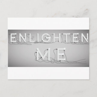Wellcoda Enlighten Me Electric Bulb Lamp Postcard