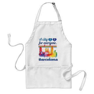 Wellcoda Friendly Barcelona Spain City Standard Apron