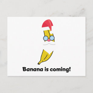Wellcoda New Year Monkey Banana Happy Holiday Postcard