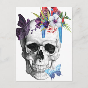 Wellcoda Skull Death Paradise Bad Tropical Postcard