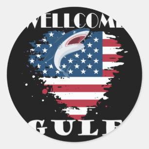 Wellcome Gulf Of United States Of America Classic Round Sticker