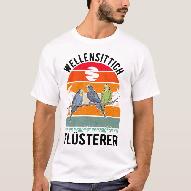 Wellensittich Flüsterer Nymphensich Sittich T-Shirt (Front)