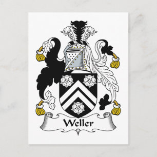 Weller Family Crest Postcard