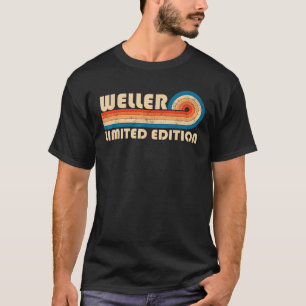 WELLER Surname Retro Vintage 80s 90s Birthday Reun T-Shirt