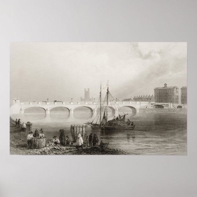 Wellesley Bridge, Limerick, Ireland Poster (Front)