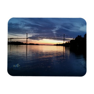Wellesley Island Bridge Sunset magnet
