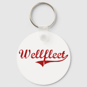 Wellfleet Massachusetts Classic Design Key Ring