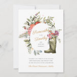 Wellington Boot Floral Wedding Invitation<br><div class="desc">This wedding invitation features cute watercolour wellington boots and floral elements – perfect for the outdoor or farm-loving couple!</div>