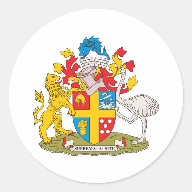 Wellington Coat Of Arms Classic Round Sticker (Front)