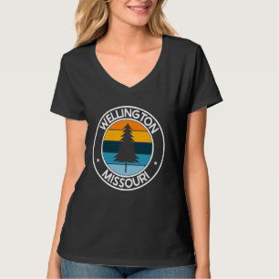 Wellington Missouri MO USA City Pride Retro Sunset T-Shirt