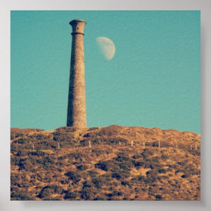 Wellington monument in Aberystwyth Poster