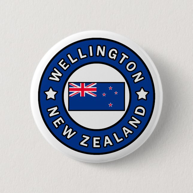 Wellington New Zealand 6 Cm Round Badge (Front)