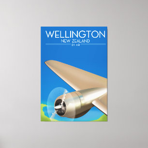 Wellington New Zealand Air poster Canvas Print