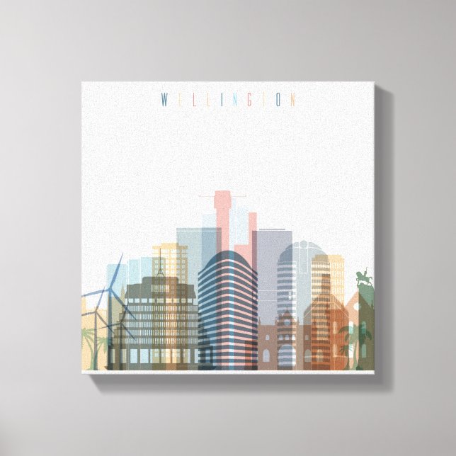 Wellington, New Zealand | City Skyline Canvas Print (Front)