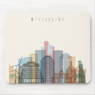 Wellington, New Zealand   City Skyline Mouse Mat