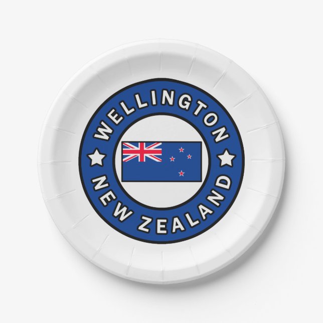 Wellington New Zealand Paper Plate (Front)