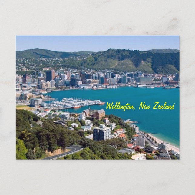 Wellington New Zealand Postcard (Front)