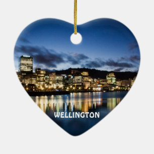 Wellington, New Zealand Scenic Christmas  Ornament