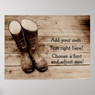 Wellingtons or  Wellies Gumboots or Gummies? Poster