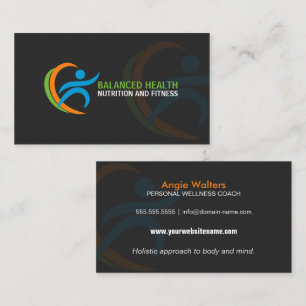 Wellness and Nutrition Coach Business Card