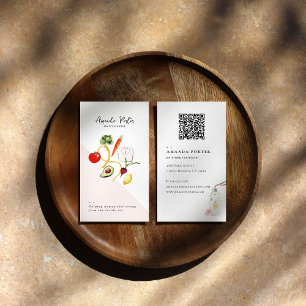 Wellness Branding   Nutritionist QR Code Business Card