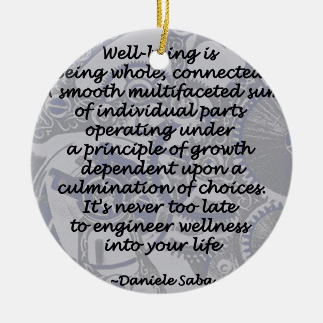 wellness ceramic tree decoration (Front)