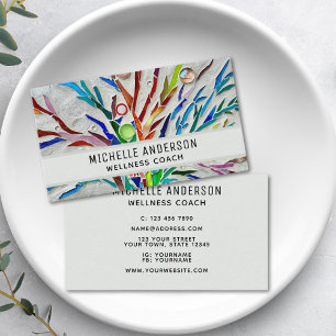 Wellness Coach Colourful Business Card