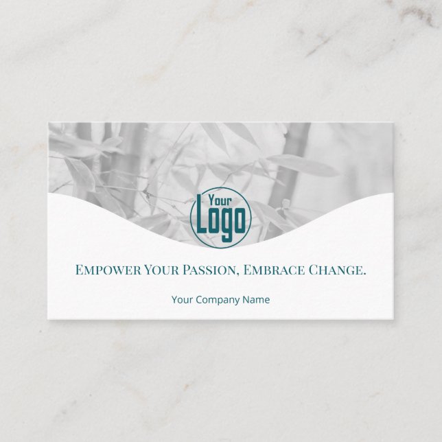 Wellness Coach Company Employee Teal Business Card (Front)