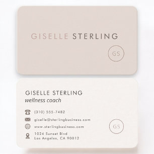 Wellness Coach Feminine Professional  Business Card