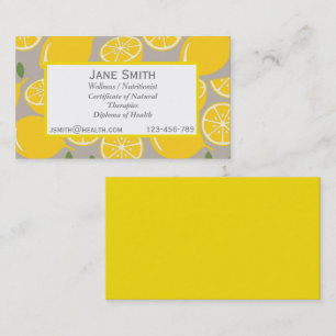 Wellness coach Nutritionist freelance health Busin Business Card