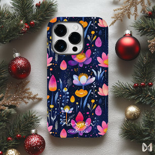 Wellness Creative Floral Design & Vibrant Colours iPhone 14 Pro Case