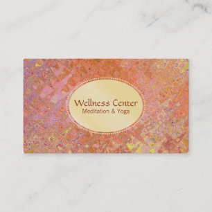 Wellness   Gold , Stained Glass Business Card